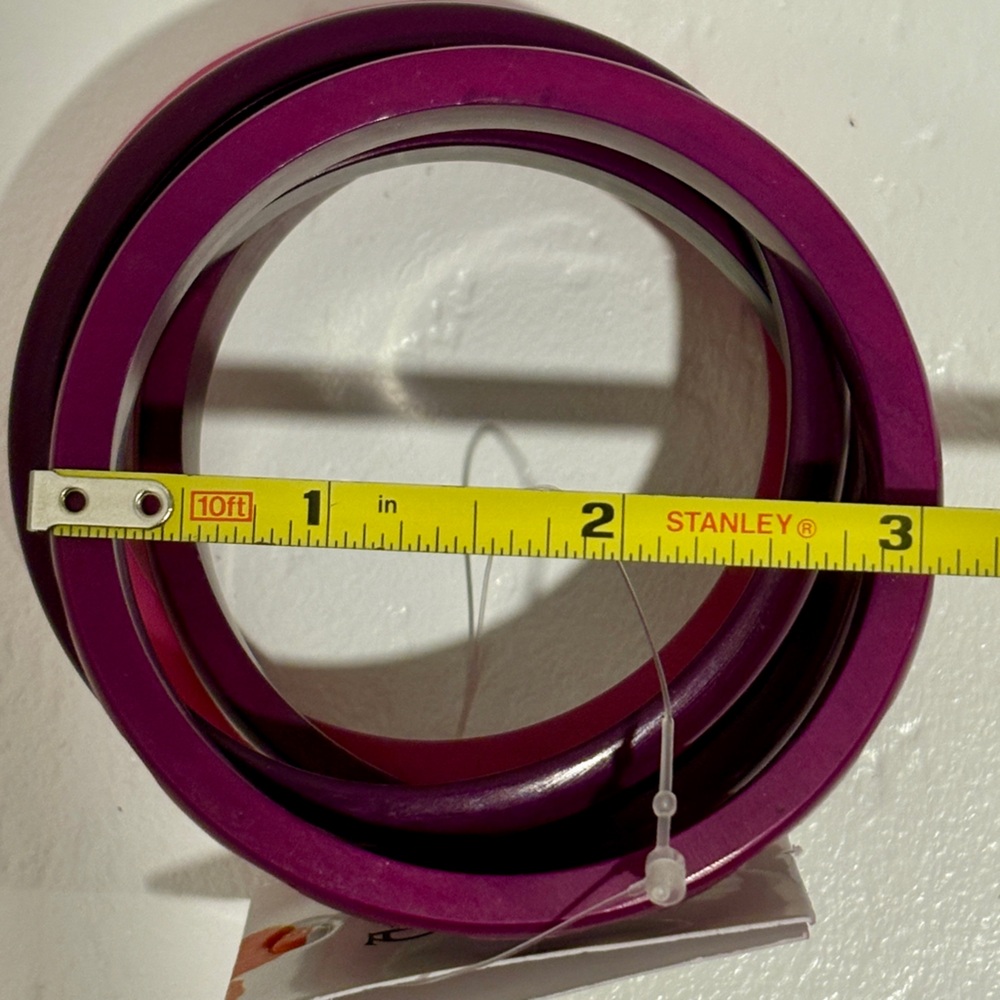 Set of 5 Eco-Friendly Resin Bangles – Pink & Purple Tones – Fair Trade from Indi - Picture 7 of 9